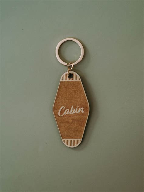 Cabin Hotel Keychain Vintage Motel Keychain Lake Cabin Keys Lake