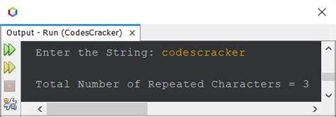 Java Program To Count The Number Of Repeated Characters In A String