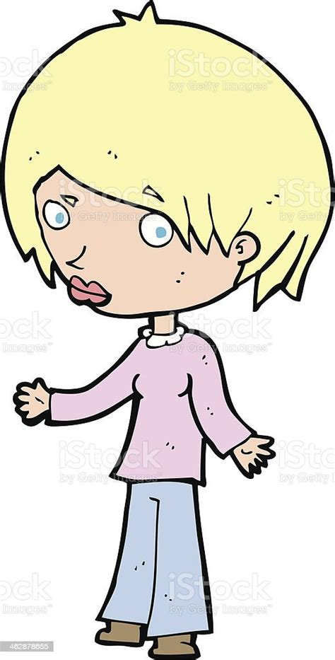 Cartoon Confused Woman Stock Illustration Download Image Now Adult Bizarre Cheerful Istock