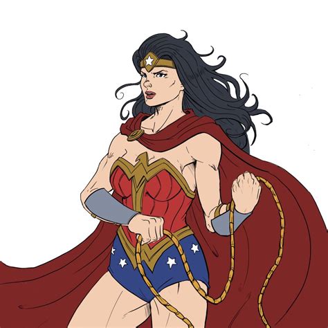 wonder woman cartoon drawing free download on clipartmag