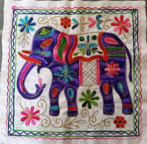 Embroidery Cotton Embroidered Cushion Covers Size 16x16 Inches At Rs