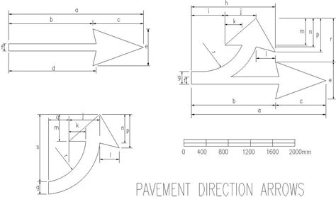 Pavement Direction Arrows Details Cad File Cadbull