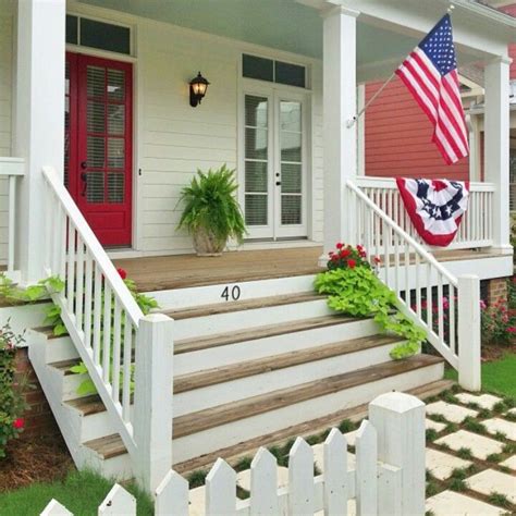 Farmhouse Front Steps Big Wide Front Porch Steps Dream Home Yard