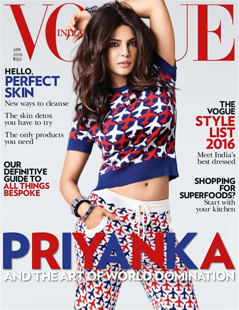 Priyanka Chopra Vogue India Magazine April 2016 Indian Girls