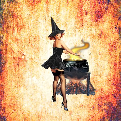 Pin Up Clip Art Pin Up Witch Girl Retro S Pin Up Etsy