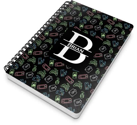 Video Game Spiral Notebook 7x10 W Name And Initial Youcustomizeit