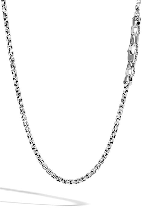 John Hardy Mens Box Chain Sterling Silver Necklace Nordstrom