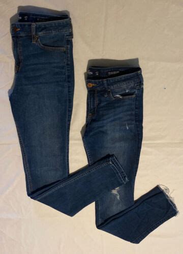 Women S Hollister Lot Of 2 Super Skinny Denim Blue Jeans Size 5S 5R
