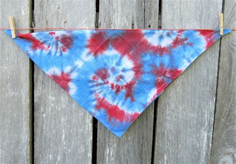 Tie Dye Bandana Red White And Blue Edition Mirrored Etsy Tie Dye