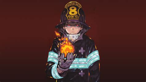 Fire Force Shinra Flame 8k 16 Wallpaper