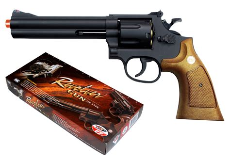 Tsd Sports Ua934bw 6 Inch Spring Powered Airsoft Revolver Black Free