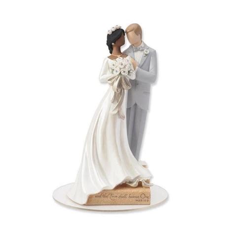 Legacy Of Love Interracial Wedding Cake Topper Caucasian Groom And African American Bride