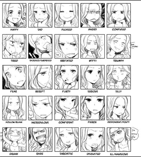 Manga Expressions And Moods Found This Really Helpful
