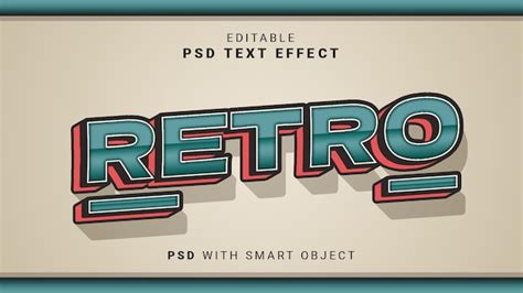 Premium Psd 3d Retro Text Effect