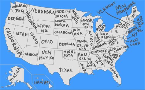 I A European Tried To Name All Us States On A Map Had To Guess 95