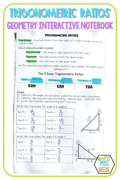 Geometry Interactive Notebook Right Triangles Artofit