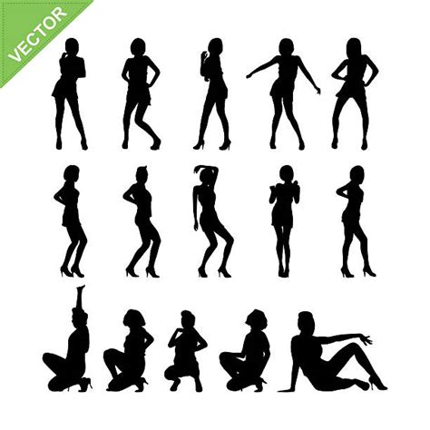 Background Of Black Women Posing Nude Illustrations Royalty Free