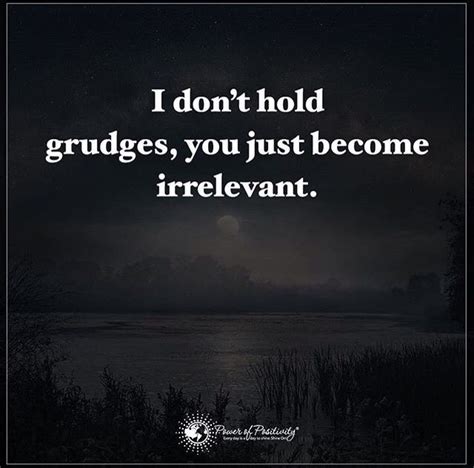 I Dont Hold Grudges You Just Become Irrelevant Grudge Quotes