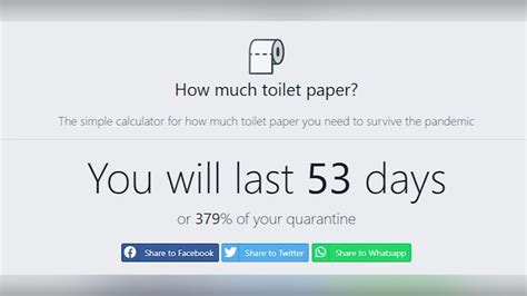 Maybe you would like to learn more about one of these? Toilet paper website helps you determine how many rolls ...