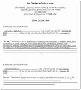 Doctor Excuse Form For School Images