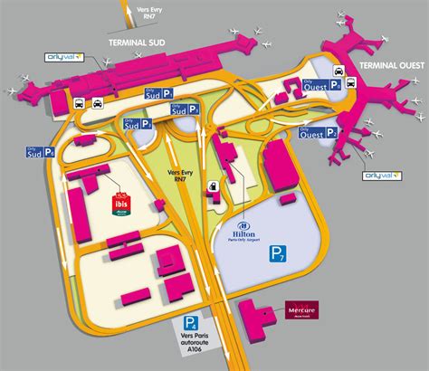 Plan Et Carte Des Aéroports Et Terminaux De Paris