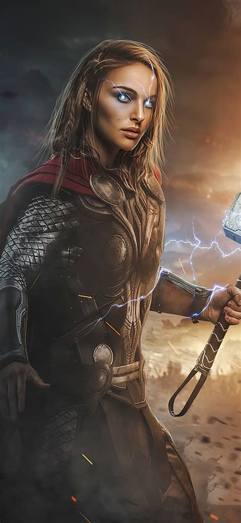 1125x2436 Lady Thor Love And Thunder 4k 2021 Iphone Xsiphone 10iphone