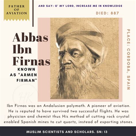 Abbas Ibn Firnas Muslim Scientists And Scholars Sno 13