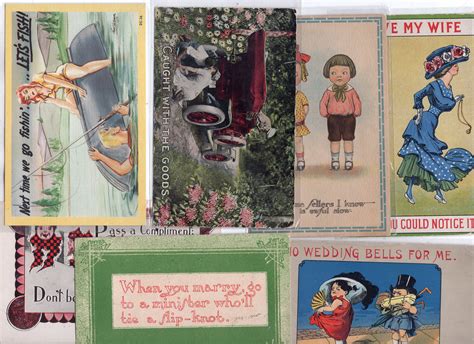 Funny Lot Of 7 Vintage Non Valentine Postcards Anti Love No Etsy