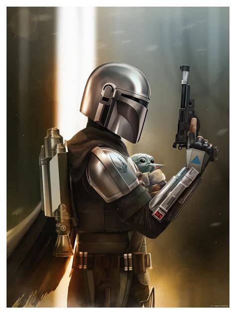 Stunning Prints Of Din Djarin With Grogu Bo Katan And Boba Fett By Andy Fairhurst Officially