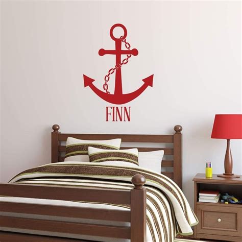 Anchor Wall Decal Vinyl Sticker Personalized Large Nautical Etsy