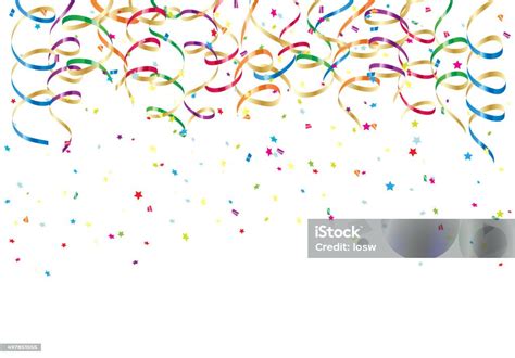 Party Streamers And Confetti Stock Illustration Download Image Now