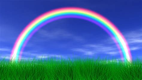 Rainbow Grass And Peaceful Sky Stock Footage Video 1750055 Shutterstock