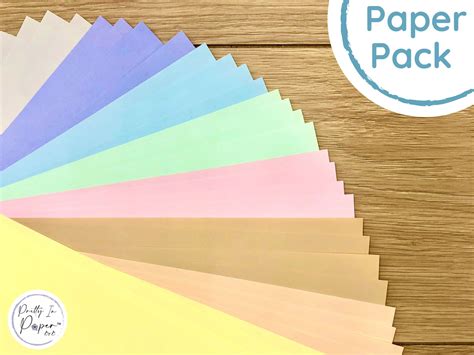 Pastel Paper Pack Coloured Paper Pad A4 Paper Collection Etsy