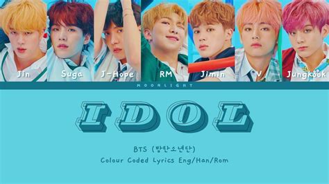 Bts Idol Colour Coded Lyrics Youtube