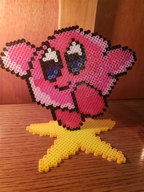 I Made This Kirby On A Star Stand For My Bf For Christmas Rbeadsprites