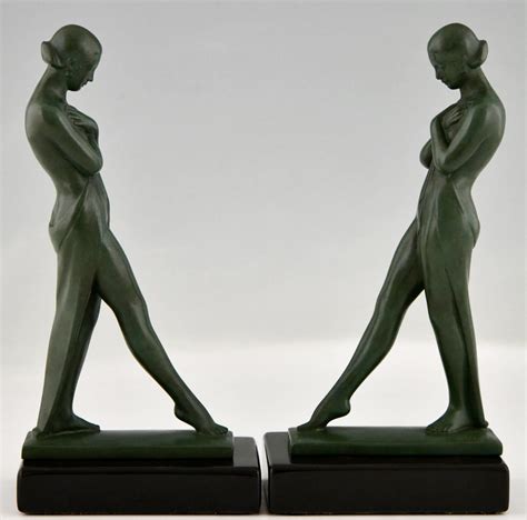 Art Deco Bookends Standing Nudes Meditation Deconamic