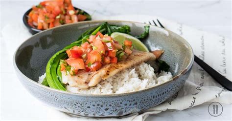 Grilled Fish With Coconut Rice And Salsa Dinner Twist