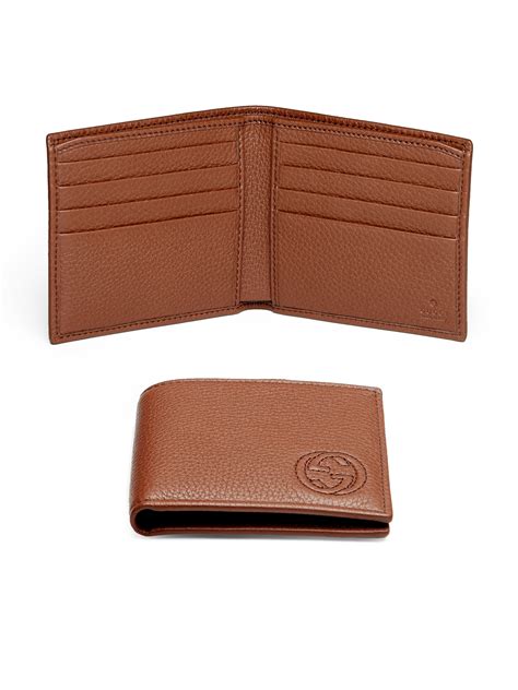 Gucci Soho Leather Bifold Wallet In Brown For Men Lyst