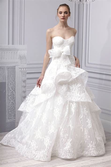 Spring 2013 Wedding Dress Monique Lhuillier Bridal Gown Lace Ballgown
