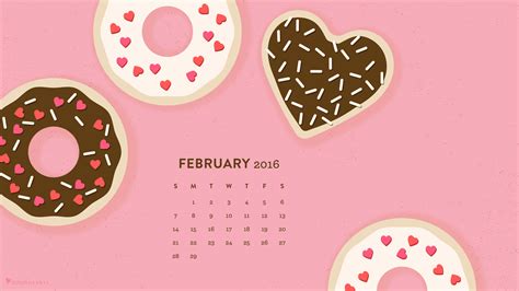 February 2016 Calendar Wallpaper Sarah Hearts