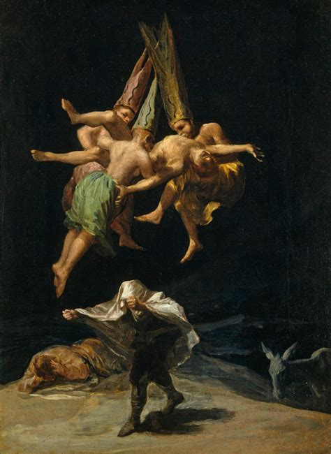Francisco Goya Vuelo De Brujas Witches Flight 1798 Em 2020 Ilustrações Pinturas