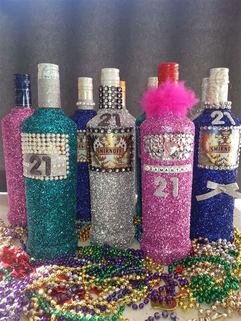 Glitter Bottles For A 21st Birthday Party Party Ideas Pinterest