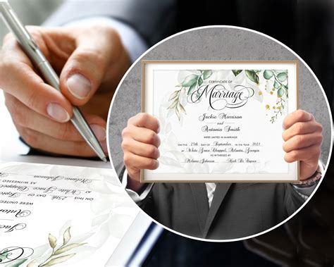Modern Wedding Certificate Printable Certificate of Marriage | Etsy