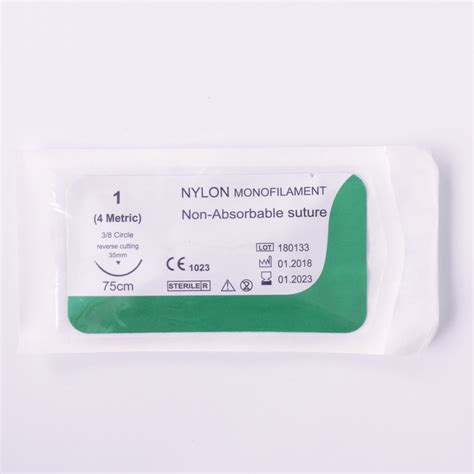 China Non Absorbable Surgical Suture Nylon With Needle China Nylon