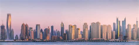 Dubai Marina Bay View From Palm Jumeirah Uae Editorial Stock Photo