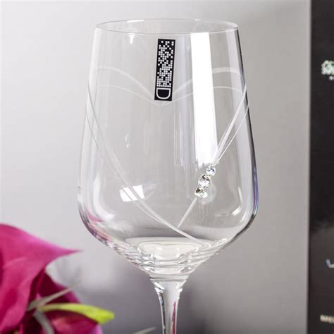 Personalised Just For You Diamante Wine Glass With Heart The T Experience