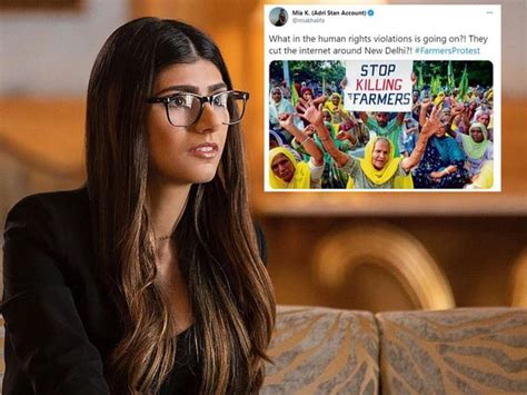What in the human rights violations is going on?! Mia Khalifa | After Rihanna and Greta Thunberg, Mia Khalifa tweets in support of farmers ...