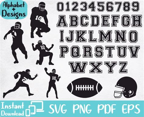 Football Alphabet Svg Football Font Svg American Football Etsy