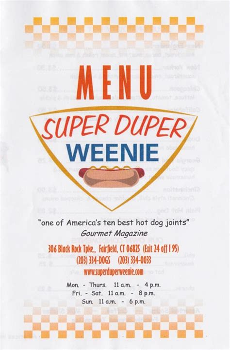 Super Duper Weenie 306 Black Rock Turnpike Fairfield Connecticut