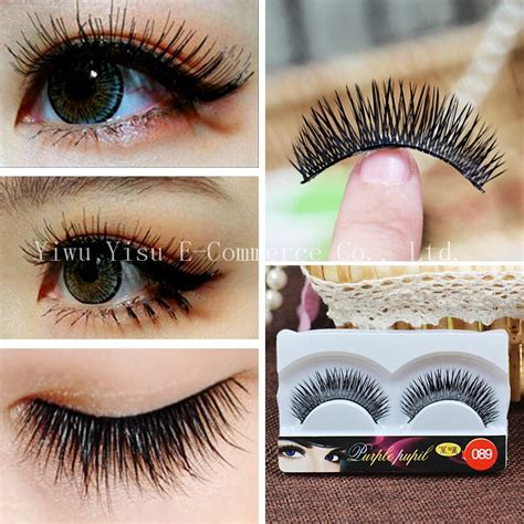hot 50 pairs beauty thick makeup false eyelashes long black nautral handmade eye lashes